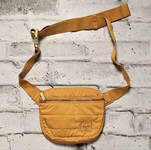 Herschel Yellow Quilted Belt Bag Fanny Pack Crossbody Nylon